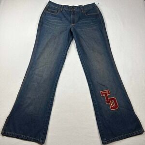 Vintage Y2K No Boundaries Jeans Women's 11 Flare Leg‎ Patch Embroidered Denim